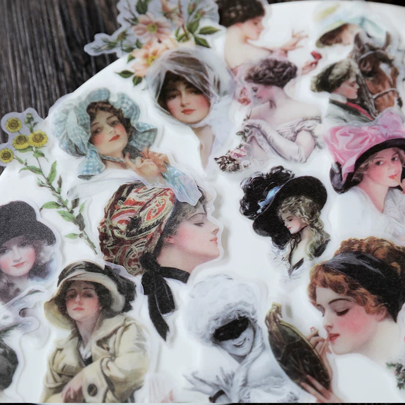 Elegant Woman Vellum Stickers
