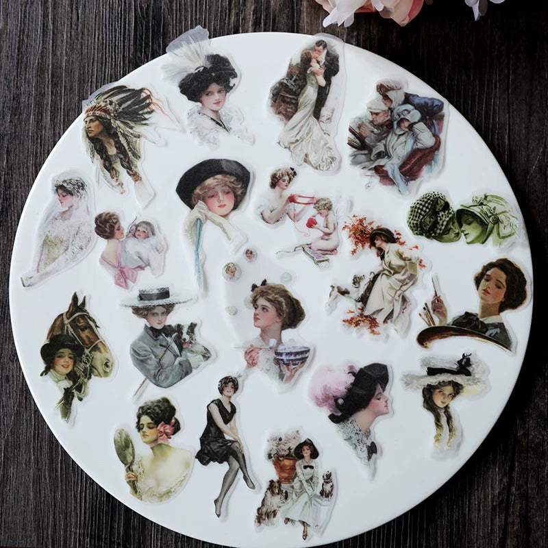 Elegant Woman Vellum Stickers